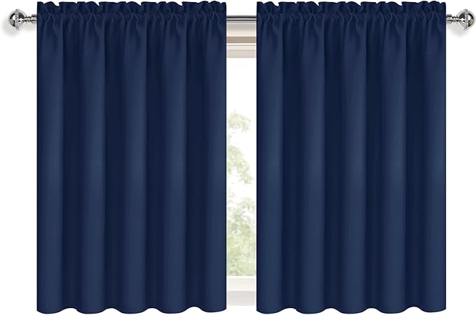 DWCN Short Curtains for Bathroom Windows 36 inches Length 2 Panels Set - Image 9