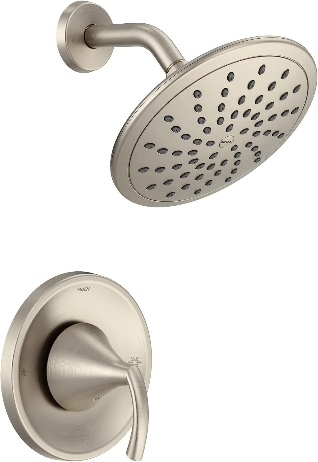 Moen T2842EPBL Glyde Shower Only System with Eco-Performance Rainshower Showerhead without Valve, Matte Black