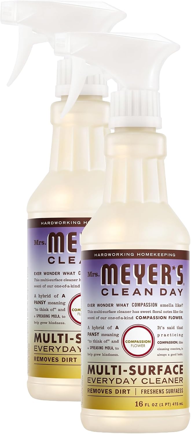 MRS. MEYER'S CLEAN DAY Multi-Surface Cleaner, Compassion Flower, 3 Pack