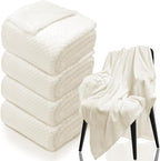 4 Pack Fleece Throw Blankets 50x60 Inches by Tewloss