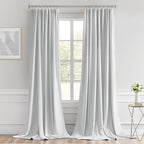 MIULEE Back Tab Light Blocking Curtains 108 Inch Long 2 Panels Set - Image 9