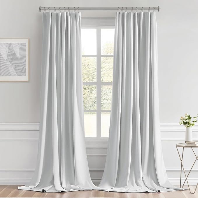 MIULEE Back Tab Light Blocking Curtains 102 Inch Long 2 Panels Set - Image 9