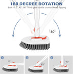 Tile Tub Scrubber Brush 3-in-1 Shower Scrubber with Long Handle