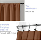Simplebrand Ava Sun Baked Short Blackout Curtains - Image 3