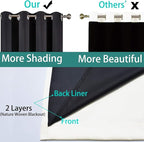 Yakamok 100% Cream Blackout Curtains - Image 5