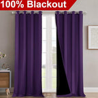 NICETOWN Cold Blocking 100% Blackout Curtains, Durable and Soft Black Lined - Image 2