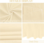 4 Pack 90 Inch Round Tablecloth Polyester Washable Table Covers for Wedding Dining Table Buffet Parties Banquet Decor（Champagne）