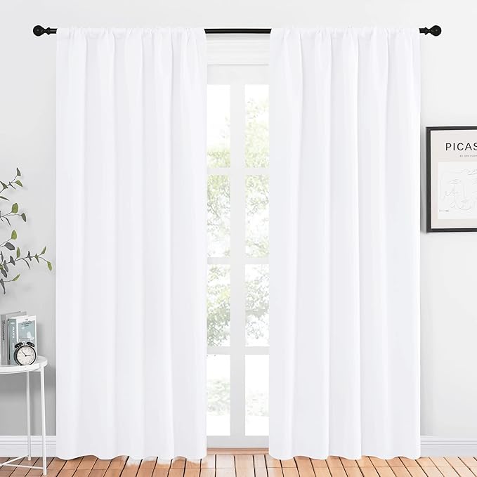 NICETOWN White Bedroom Curtain Panels by NICETOWN