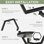 3Pcs Floating Wall Shelves Plant Holders, 7.9inch Wall Mounted Plant Stand