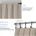 Simplebrand Ava Stone Blackout Curtains - Image 4
