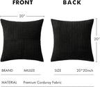 MIULEE Black Decorative Throw Pillow Covers 20x20 Inch - Image 6