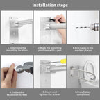 Toilet Grab Bar 24 Inch, Folding Bathroom Safety Rail for Seniors