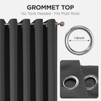 Joydeco Blackout Patio Sliding Door Curtains 108 Inches Long, Grommet Privacy - Image 9