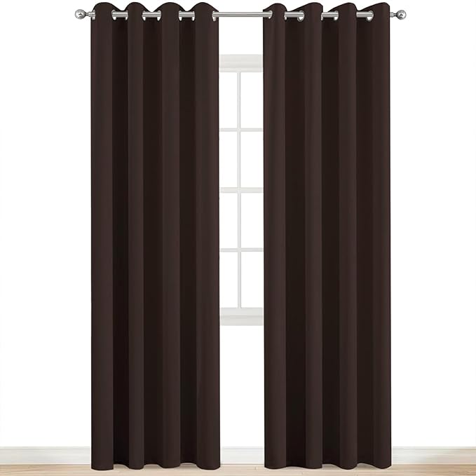 Yakamok 2 Panels Thermal Insulated Grommet Light Blocking Blackout Curtains - Image 2