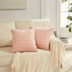 Fancy Homi 4 Packs Boho Pink Decorative Throw Pillow Covers 22x22 Inch - Image 7