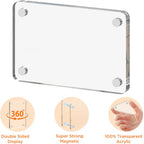 6 Pack Magnetic Picture Frame for Fridge, 4x6 Inch Acrylic Photo Frame