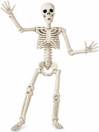 2 Pack 36" Halloween Skeleton, 3 ft Human Skeleton Full Body Posable Joints Plastic Skeleton for Halloween Decoration, Yard Patio Lawn Garden Skeleton Spooky Party Decoration Indoor Outdoor