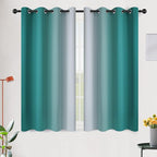 SimpleHome Ombre Room Darkening Curtains 45 inches Length by SimpleHome