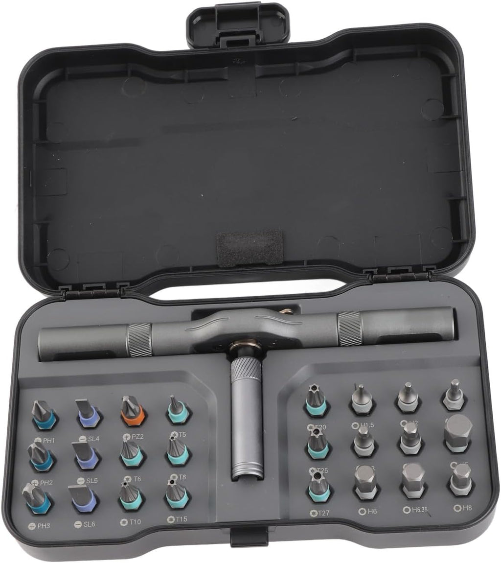 Ratchet Screwdriver Set 24-in-1 Bit Multipurpose Repair Tool Manual Hardware with Handle RS1 for Home Maintenance