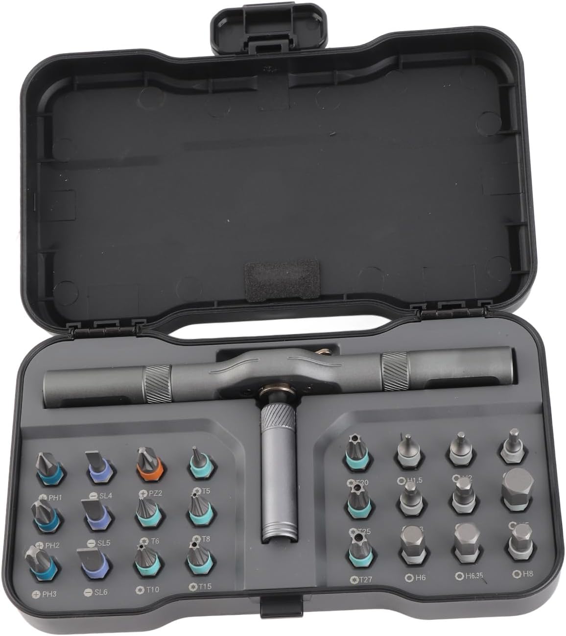 Ratchet Screwdriver Set 24-in-1 Bit Multipurpose Repair Tool Manual Hardware with Handle RS1 for Home Maintenance
