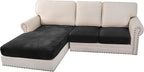 H.VERSAILTEX Velvet Stretch Sectional Couch Covers 3 Pieces Sofa Seat Cushion by HVERSAILTEX