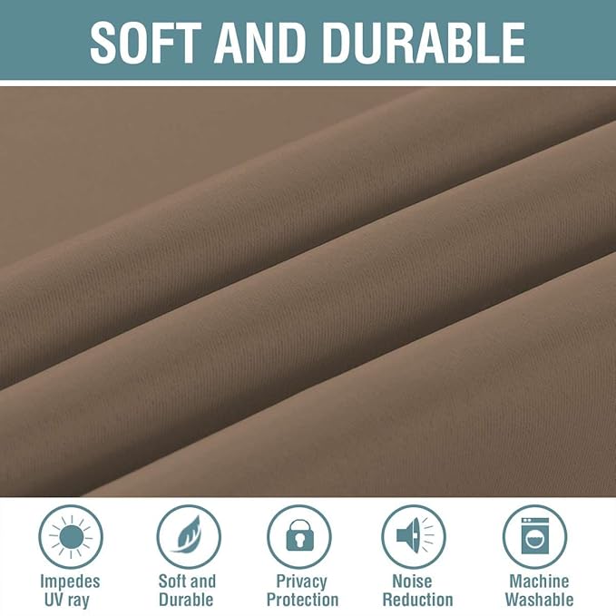H.VERSAILTEX Blackout Patio Curtains 100 x 108 Inches - Image 4