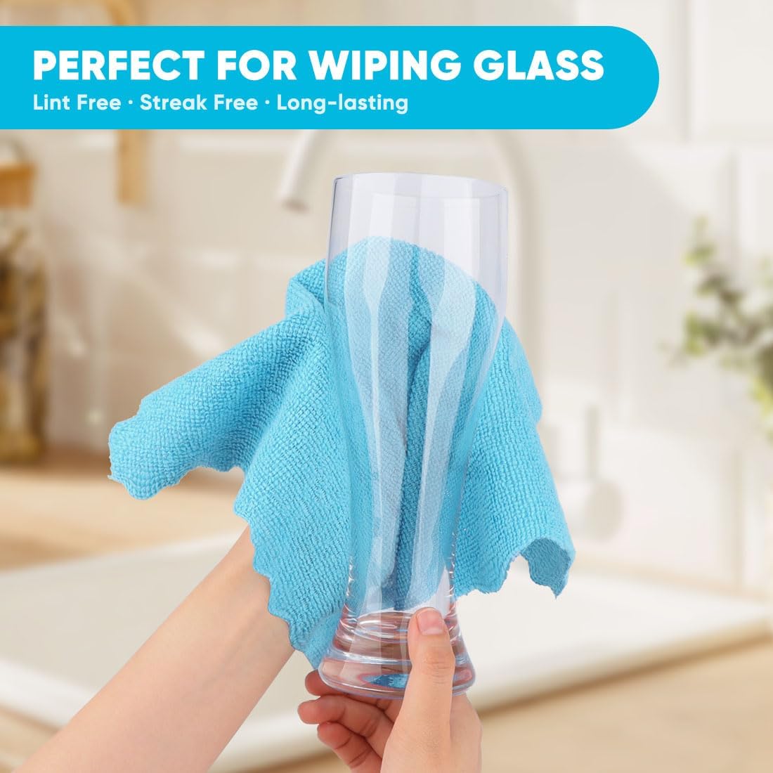 Orighty Microfiber Cleaning Cloth Bulk, 100 Pack Cleaning Rags, 12 x 11 in