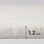 Ashler Faux Fur Rug, Upgraded Soft Faux Rabbit Fur White Area Rugs, 2 x 6 Feet - Image 3
