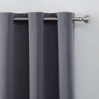 LEMOMO Blackout Curtains 40 x 63 inch/Grey Curtains Set of 2 Panels/Thermal - Image 7