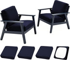 4Pcs Outdoor Cushion Covers, Patio Cushion Covers, Stretch Elastic Slipcovers by dreahoteztil