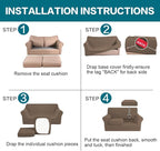 Turquoize 3 Piece Sofa Covers for 2 Cushion Couch Sofa Slipcover Soft Couch - Image 6
