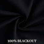 Yakamok 100% Blackout Curtains Black Room Darkening Thermal Insulated Window - Image 6