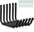 Garage Storage Jumbo Arm Hook Heavy Duty Wall Mount Organizer Utility Garden Hanger with EVA Protector (6 Pcs 13" J Hooks)