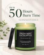 Fresh Mint Eucalyptus Scented Candle, 7oz Soy Wax