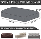 Couch Cushion Cover Chaise Lounge Cover Washable Separate Seat Chaise Couch - Image 6