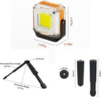 2000LM Rechargeable Work Light, Double-Sided 8 Mode LED Camping Lantern with Magnet & Tripod, Portable Emergency Light for Power Outage, Hiking, Fishing, Home, Car Repair, Survival Kit