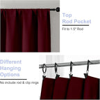 Simplebrand Ava Burgundy Blackout Curtains - Image 4