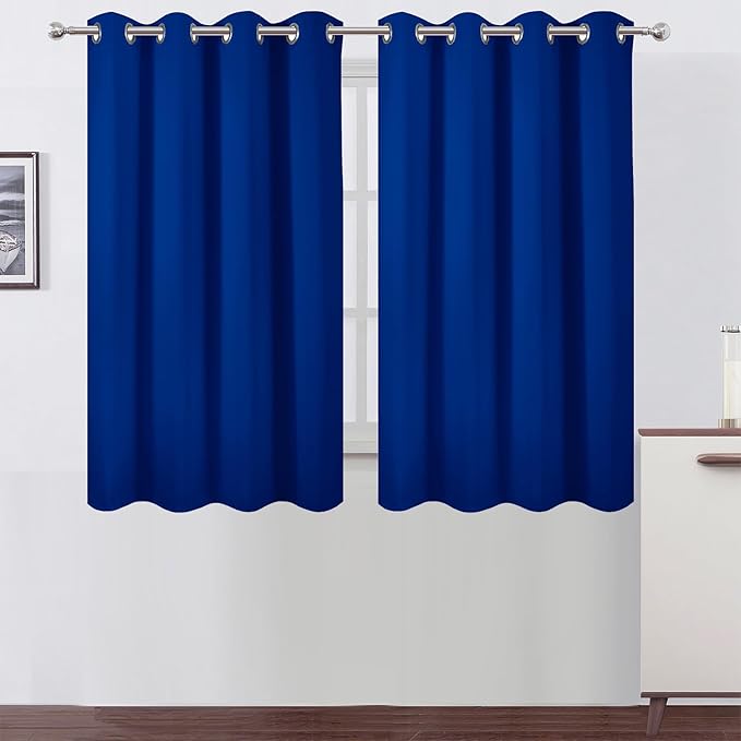 LEMOMO Royal Blue Thermal Blackout Curtains/52 x 54 Inch/Set of 2 Panels Room by Lemomo