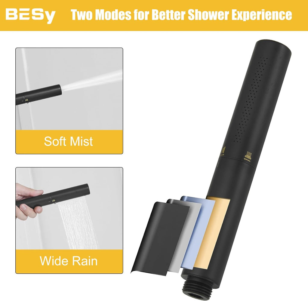 12 Inch Rainfall Shower System Rain Shower Head Combo Shower Faucet Fixture