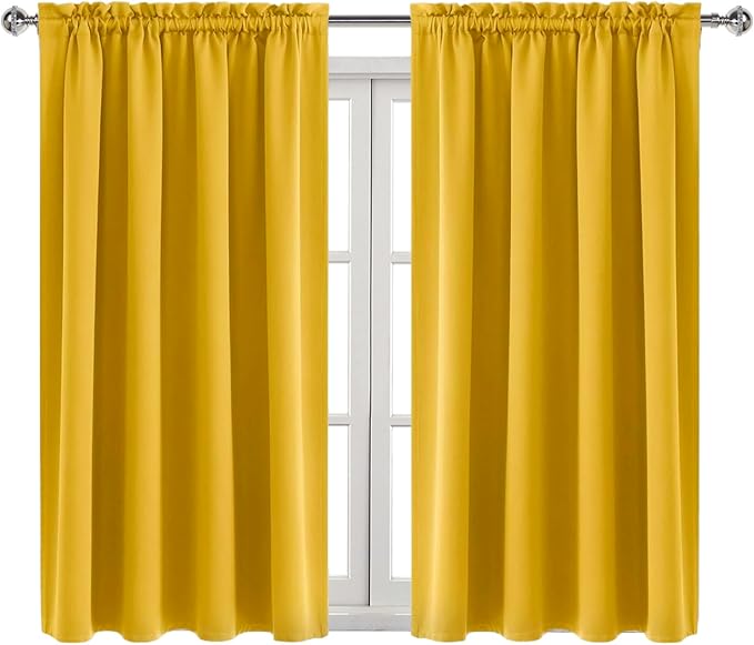 DWCN Yellow Room Darkening Blackout Curtains - Image 9