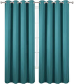 LEMOMO Blackout Curtains 52 x 90 Inch Long Sea Teal Curtains Set of 2 Panels - Image 2