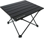 ROCK CLOUD Portable Camping Table Ultralight Aluminum Folding Beach Table Camp for Camping Hiking Backpacking Outdoor Picnic, Black