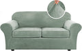 H.VERSAILTEX Real Velvet Plush 3 Piece Stretch Sofa Covers Couch Covers by HVERSAILTEX
