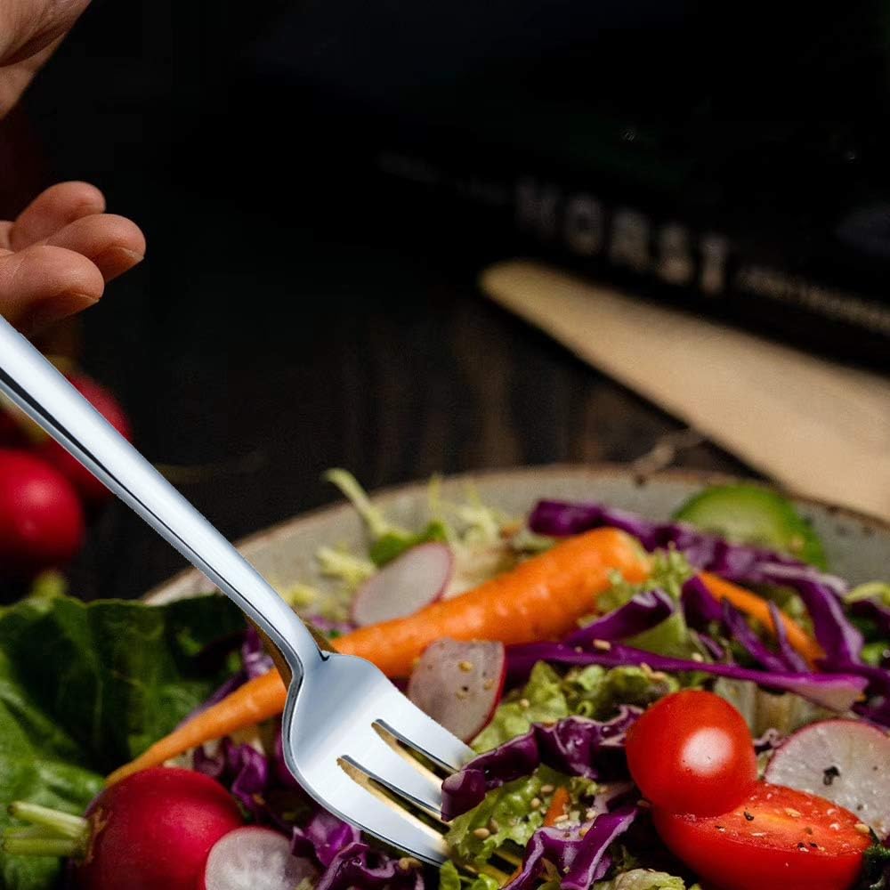 4-Packs Serving Platters Forks Stainless Steel Buffet 9 inch Utensils Cake Butter Pastry Servers (4 pcs serving forks)