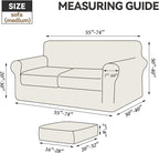 WEERRW Velvet Couch Covers for 2 Cushion Couch Sofa - Image 7