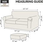 WEERRW Velvet Couch Covers for 2 Cushion Couch Sofa - Image 7