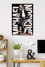 Michael Jackson - Performance Mic Wall Poster, 34L" x 22.4W", Premium Unframed Version