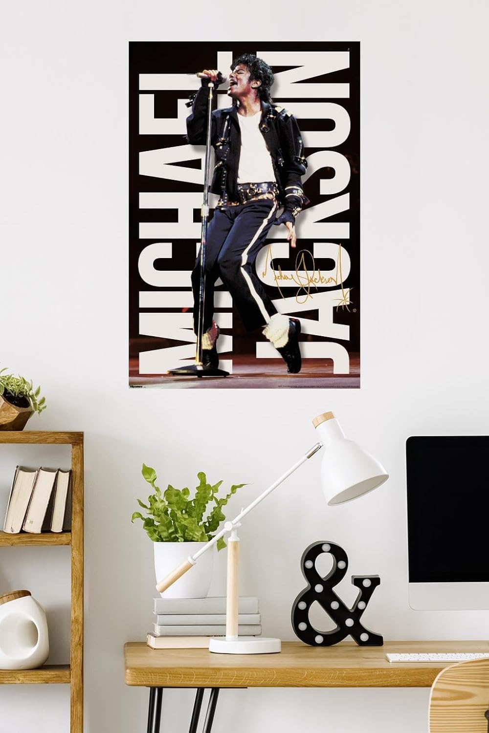 Michael Jackson - Performance Mic Wall Poster, 34L" x 22.4W", Premium Unframed Version