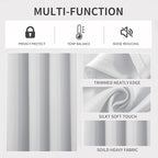 Joydeco White Curtains 108 Inches Long 2 Panels Set, Thermal Insulated Long - Image 3