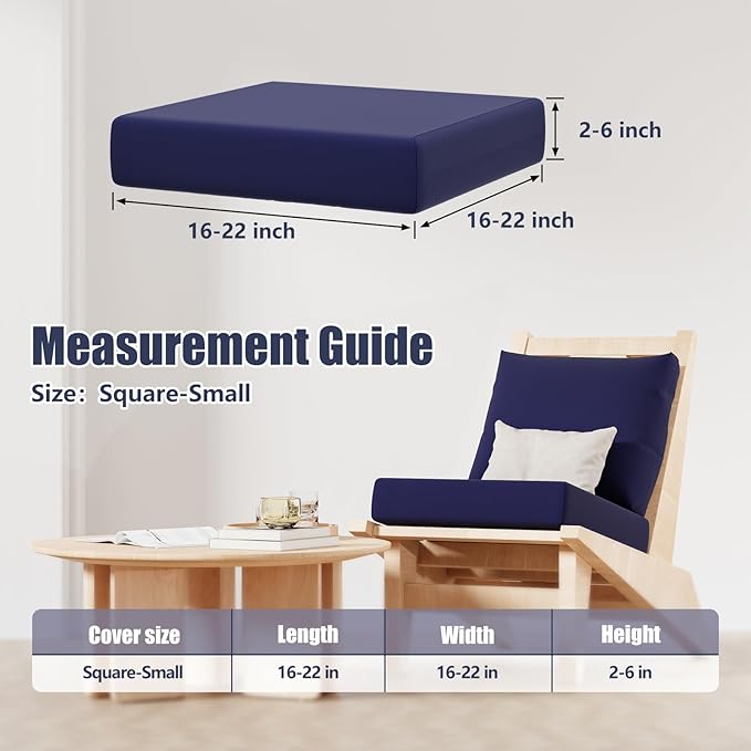 8Pcs Stretch Patio Cushion Covers, Outdoor Couch & Sofa Replacement Slipcovers - Image 2